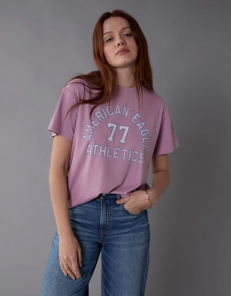 American Eagle AE Boyfriend Logo Graphic T-Shirt
